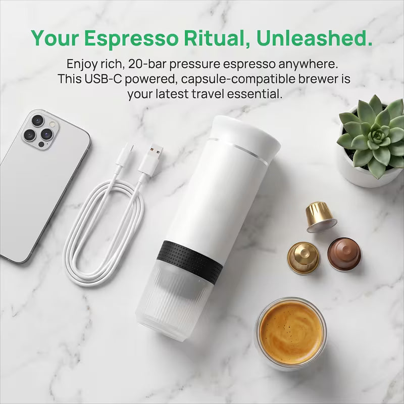 Cafetera espresso portátil USB-C